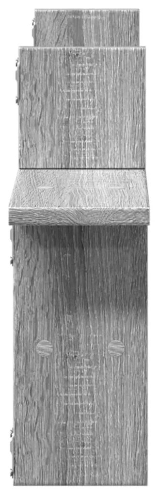 Prateleiras de parede 2 pcs derivados madeira cinzento sonoma
