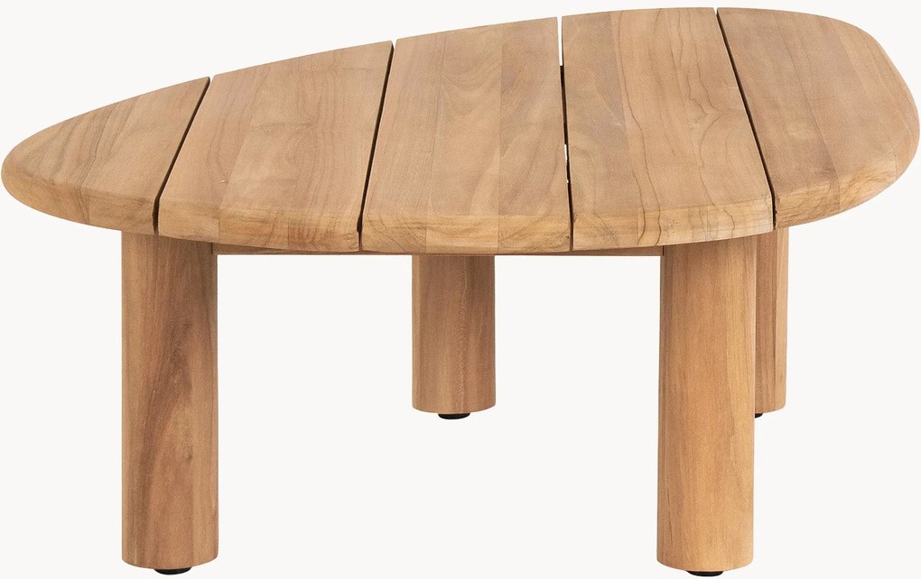 Mesa de centro para jardim em madeira de teca com forma orgânica Titus
