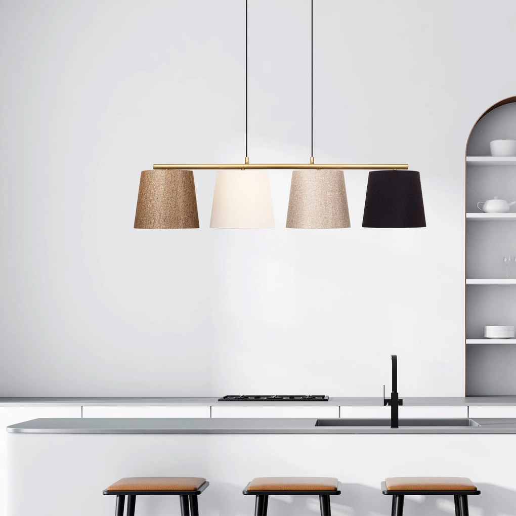 Chandelier Varlik – Dourado Brilhante – 148 x 25 cm