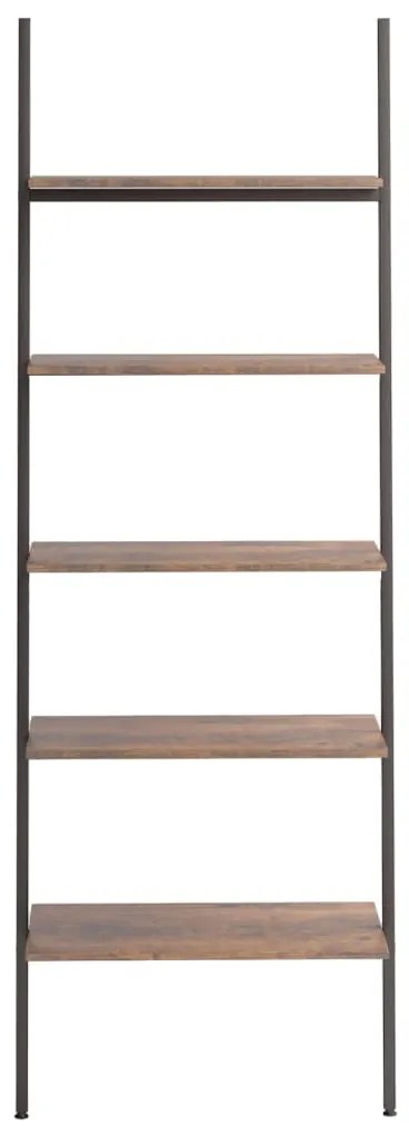 Unidade 5 prateleiras 64x34x185,5 cm castanho-escuro e preto
