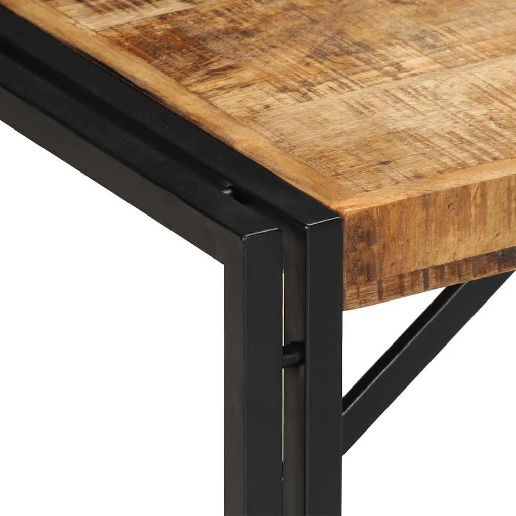 Mesa de centro 80x40x35 cm madeira de mangueira áspera maciça