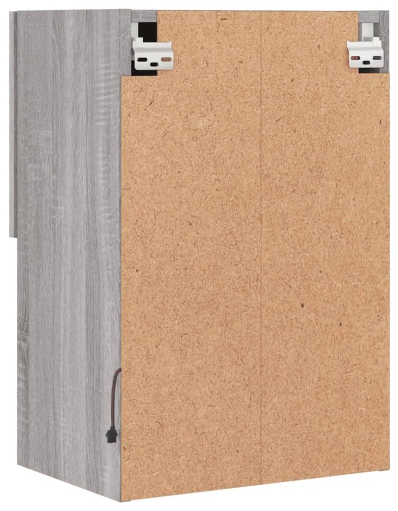 Móvel de TV com luzes LED 40,5x30x60 cm cinzento sonoma