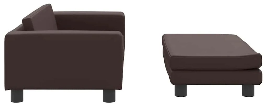 Cama para cães com extensão 100x50x30 cm couro artif. castanho