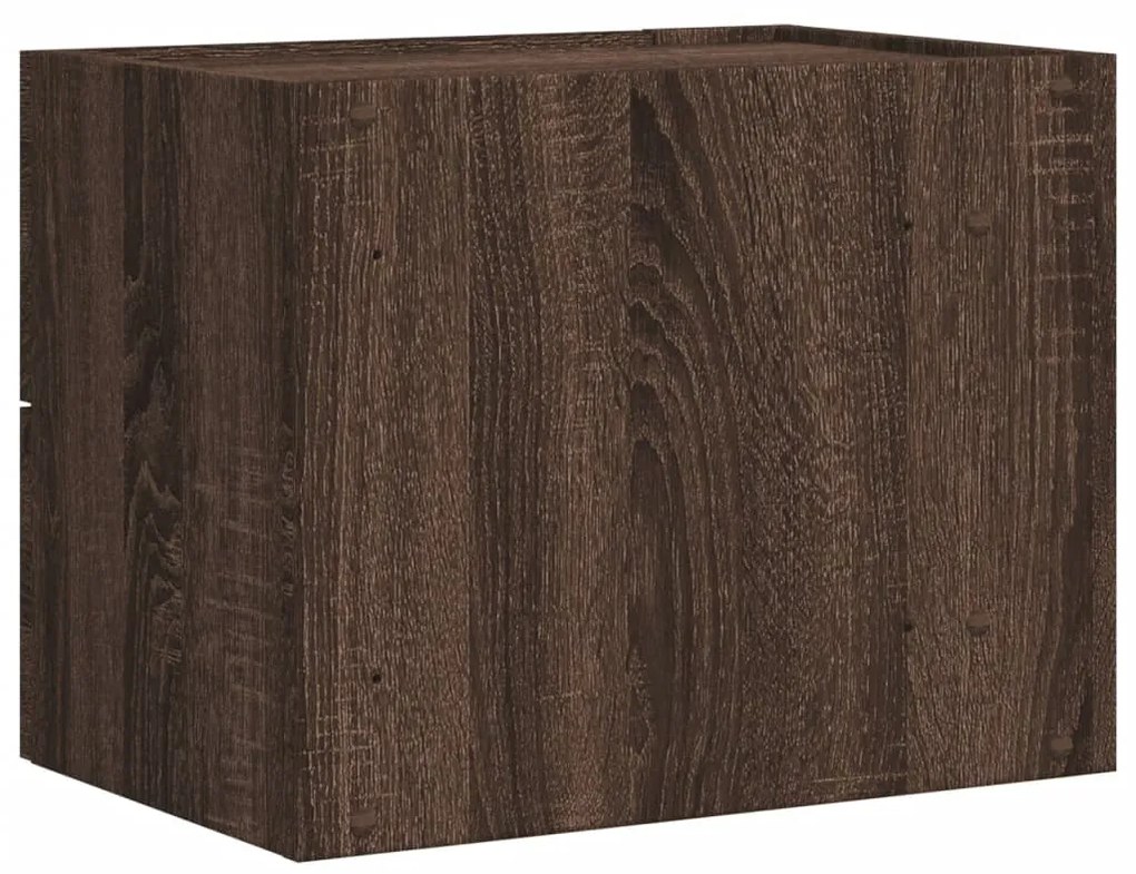 Mesa de cabeceira de parede 45x30x35 cm carvalho castanho