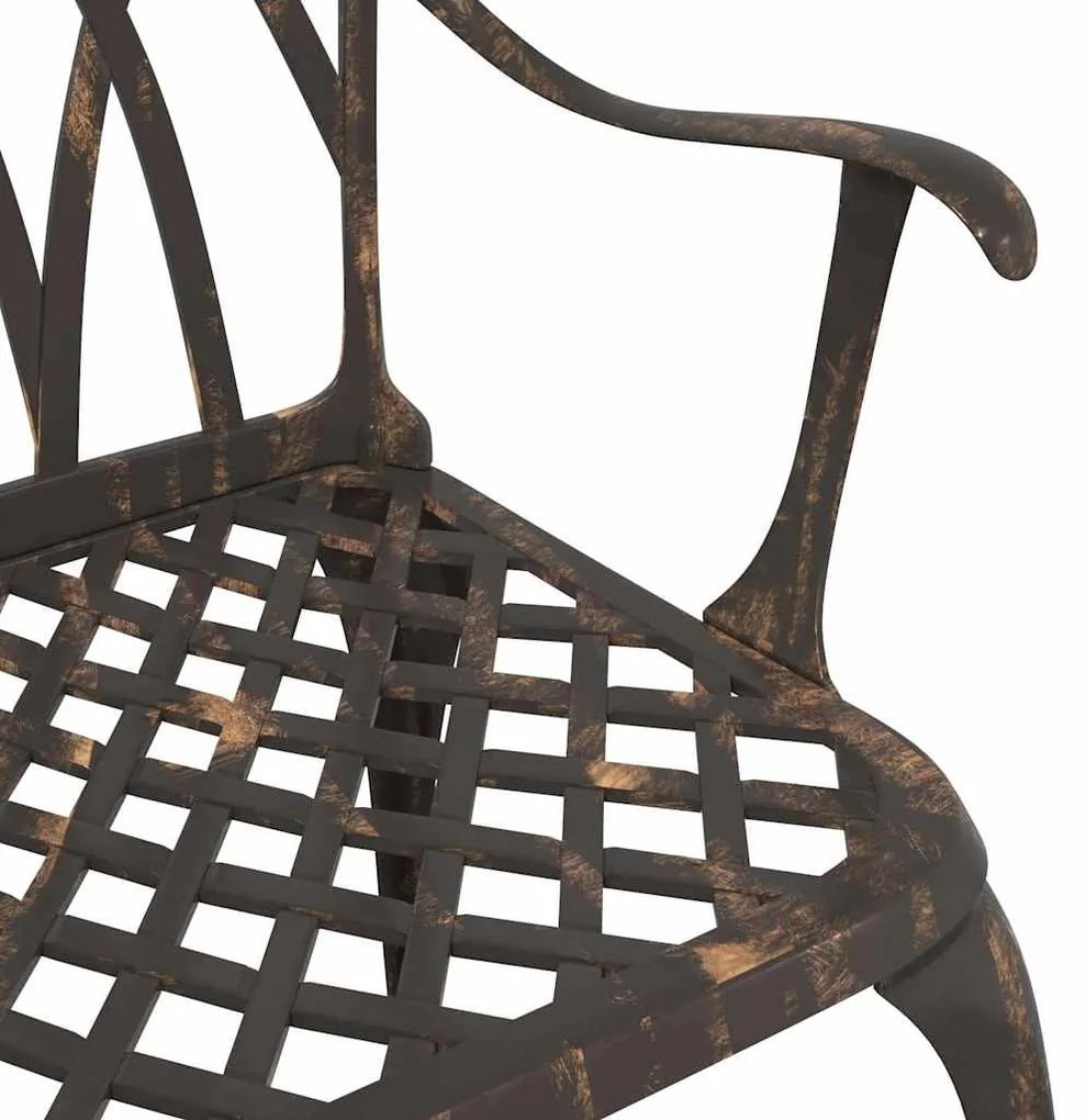 Cadeiras de Jardim vidaXL 2 pcs Alumínio Fundido Bronze