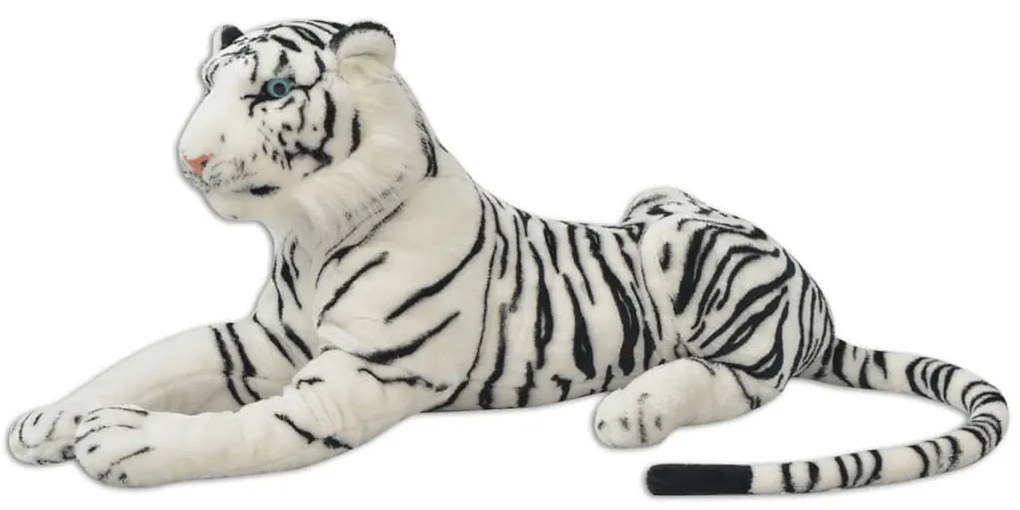 Tigre de peluche, branco, XXL
