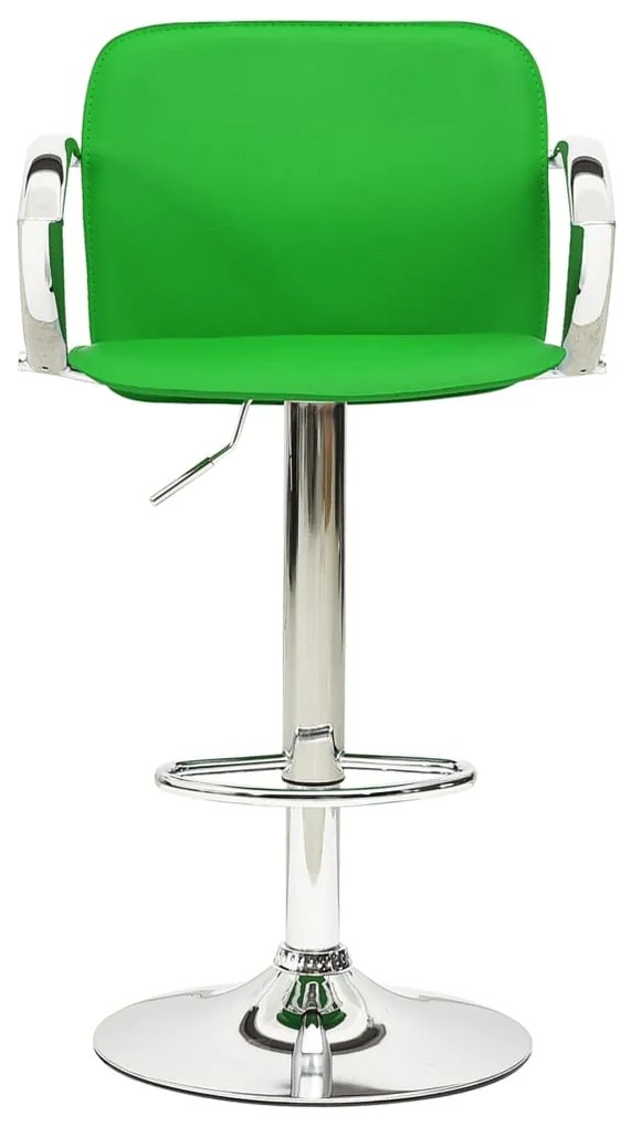 Bancos de bar 2 pcs couro artificial verde