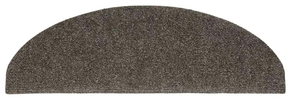 Tapetes de escada autoadesivos 5 peças 65x21x4 cm antracite semicircul