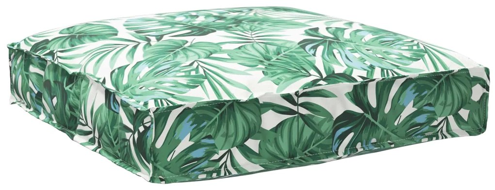 vidaXL Almofada Folha Padrão de Folhas 80 x 80 x 12 cm Tecido Oxford