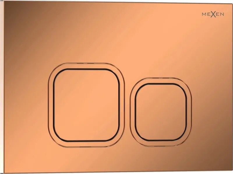 Mexen Tex 03 botão de descarga, ouro rosa brilhante - 6103-09