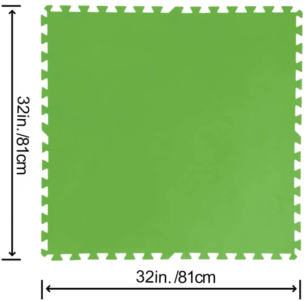 Protetores para piso de piscinas Flowclear 9 pcs verde 5,47 m²