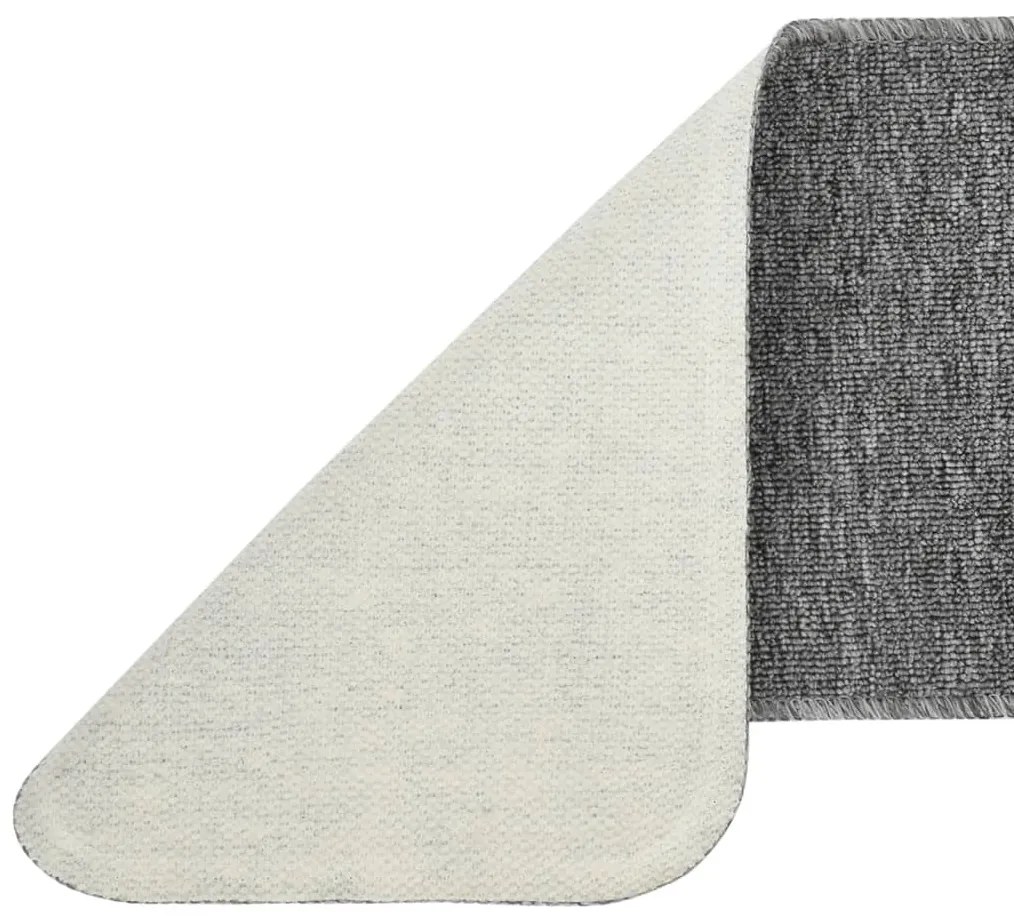 Tapetes antiderrapantes retang. p/ escadas 15pcs 60x25 cm cinza