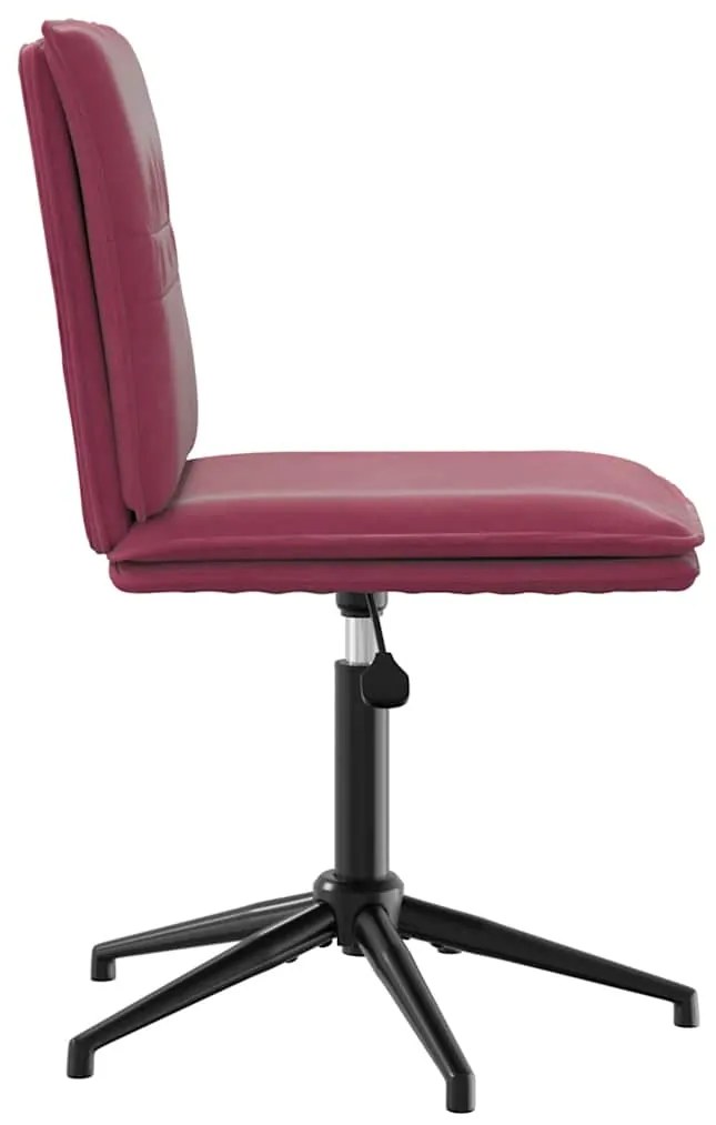 Cadeiras de jantar 6 pcs veludo vermelho tinto