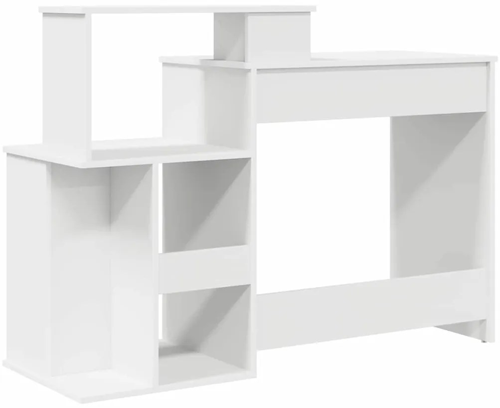 Mesa com Armazenamento Branca 120.5x44x88.5 cm Madeira Reconstituída