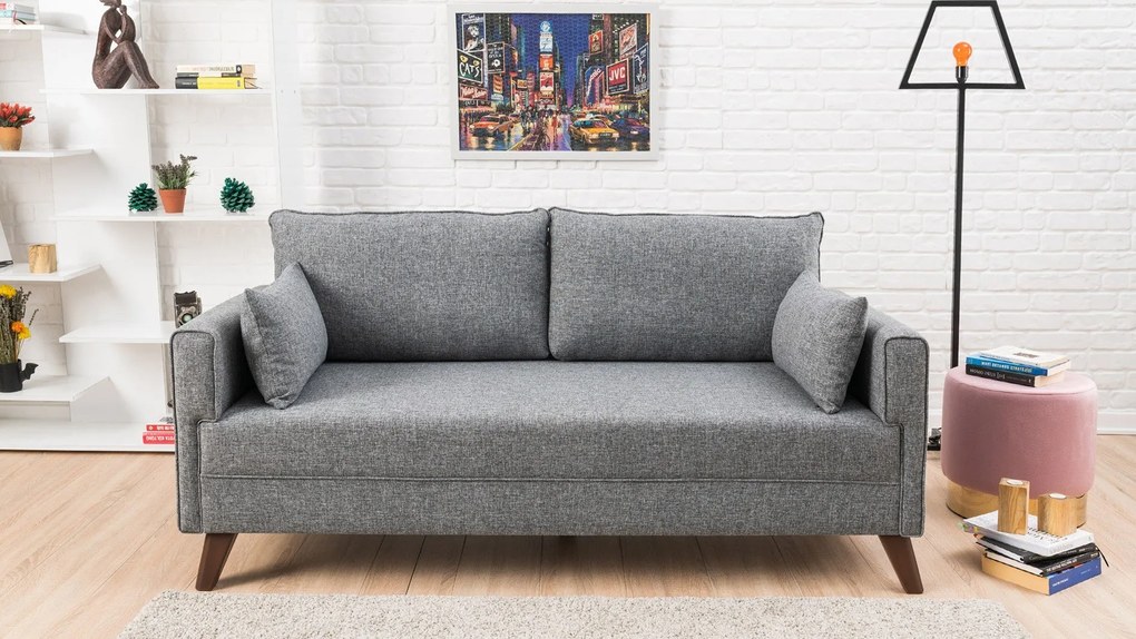 Sofá de 2 Lugares Bella – Cinzento – 177x85x81 cm