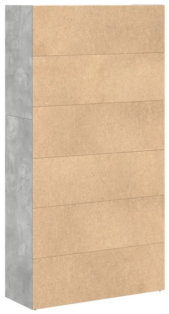 Estante 80x30x152 cm derivados de madeira cinzento cimento