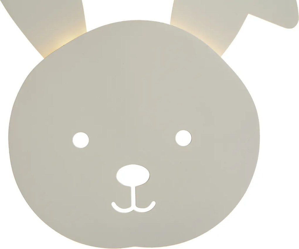 Candeeiro de parede infantil bege com LED regulável em 3 níveis - Benny the Bunny