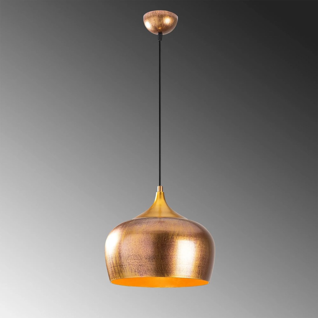 Candeeiro de Teto Berceste – Dourado – 30 x 30 cm
