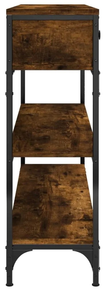 Mesa consola 100x25x75 cm derivados de madeira carvalho fumado