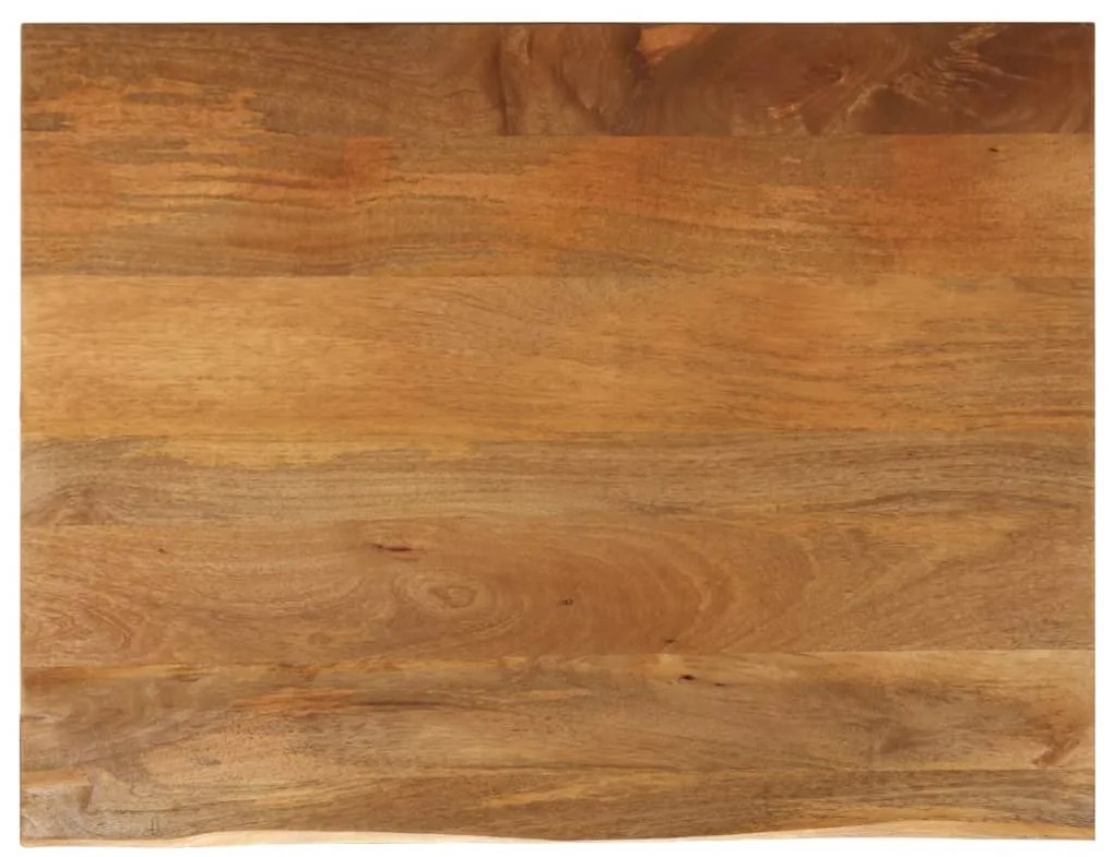 vidaXL Tampo de mesa c/ borda viva 110x80x3,8 cm mangueira maciça