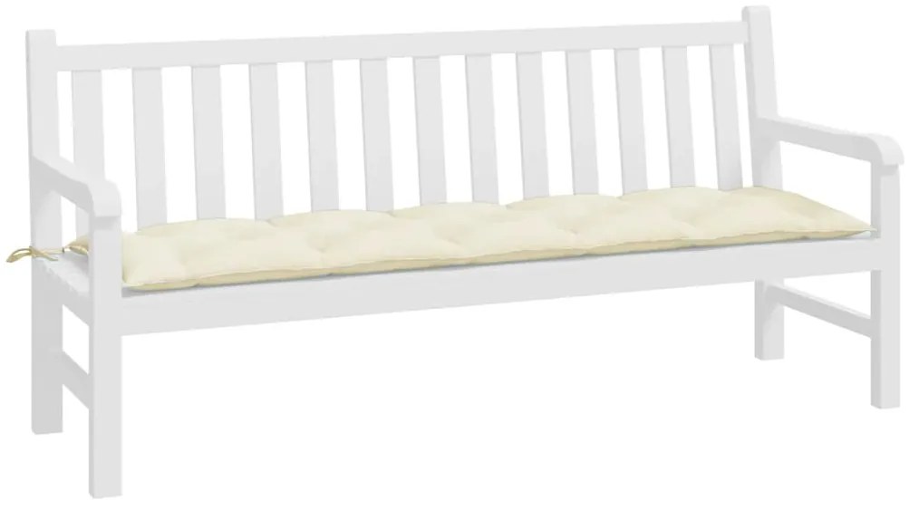 Almofadão p/ banco de jardim tecido oxford branco nata