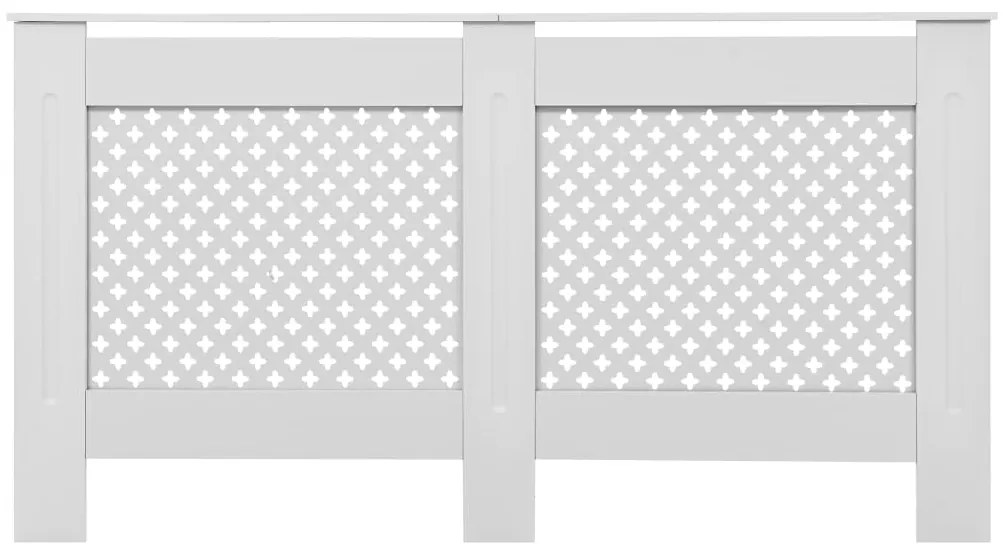 Cobertura de radiador 152x19x81,5 cm MDF branco