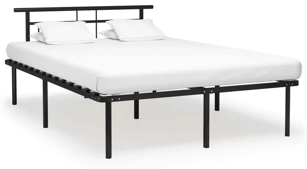 Estrutura de cama 140x200 cm metal preto