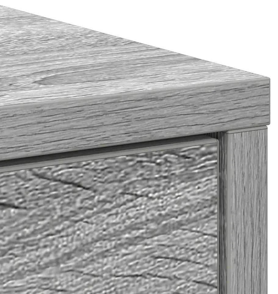 Aparador c/ gavetas e portas 73x31x90 cm sonoma cinzento