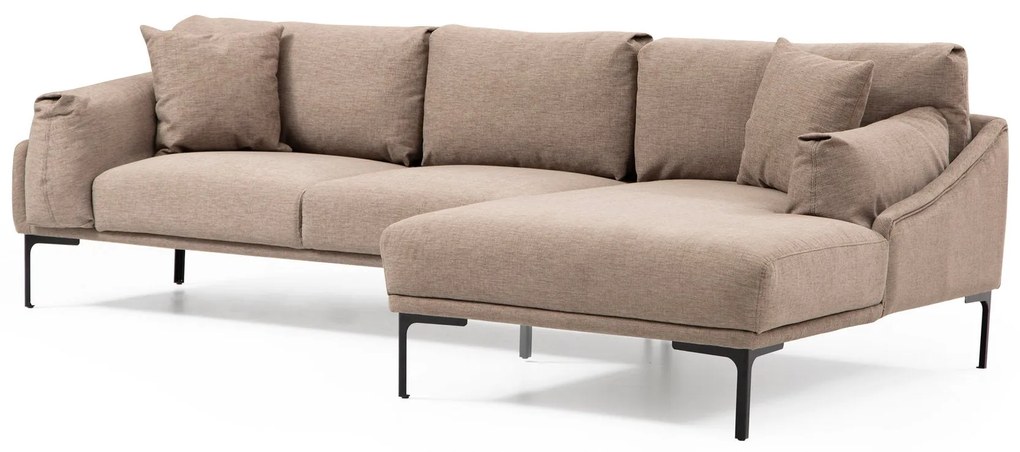 Sofá de Canto Leo Corner – Mocha – 255 x 150 cm