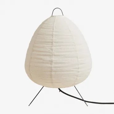 Candeeiro De Mesa Em Ferro Gogian Crema Linho - Sklum