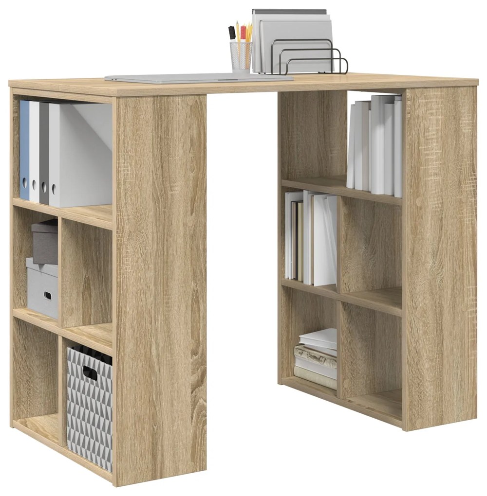 Mesa de Canto Carvalho Sonoma MDF Médio