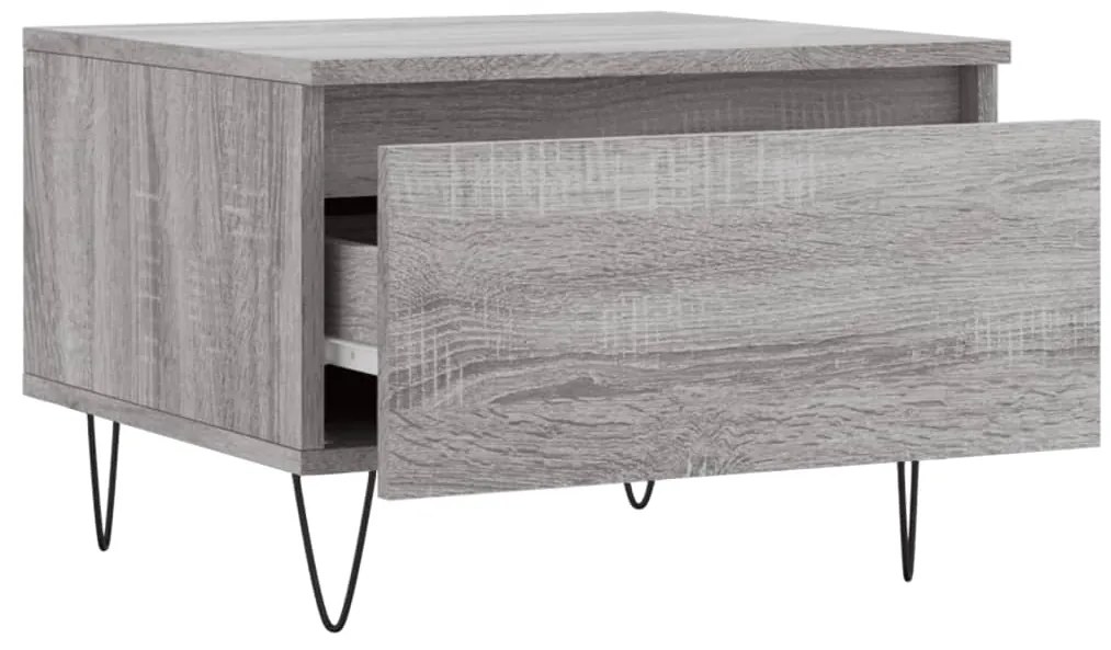 Mesas de centro 2 pcs 50x46x35cm deriv. madeira cinzento sonoma