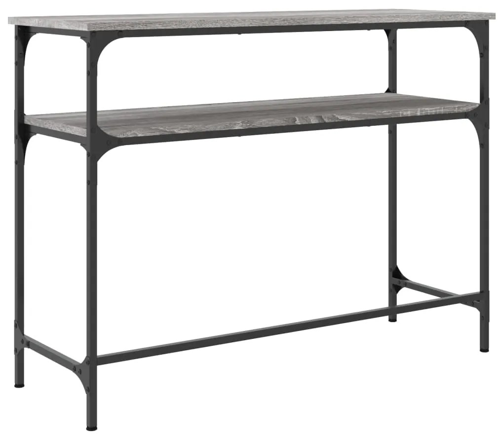 Mesa consola 100x35,5x75cm derivados de madeira cinzento sonoma
