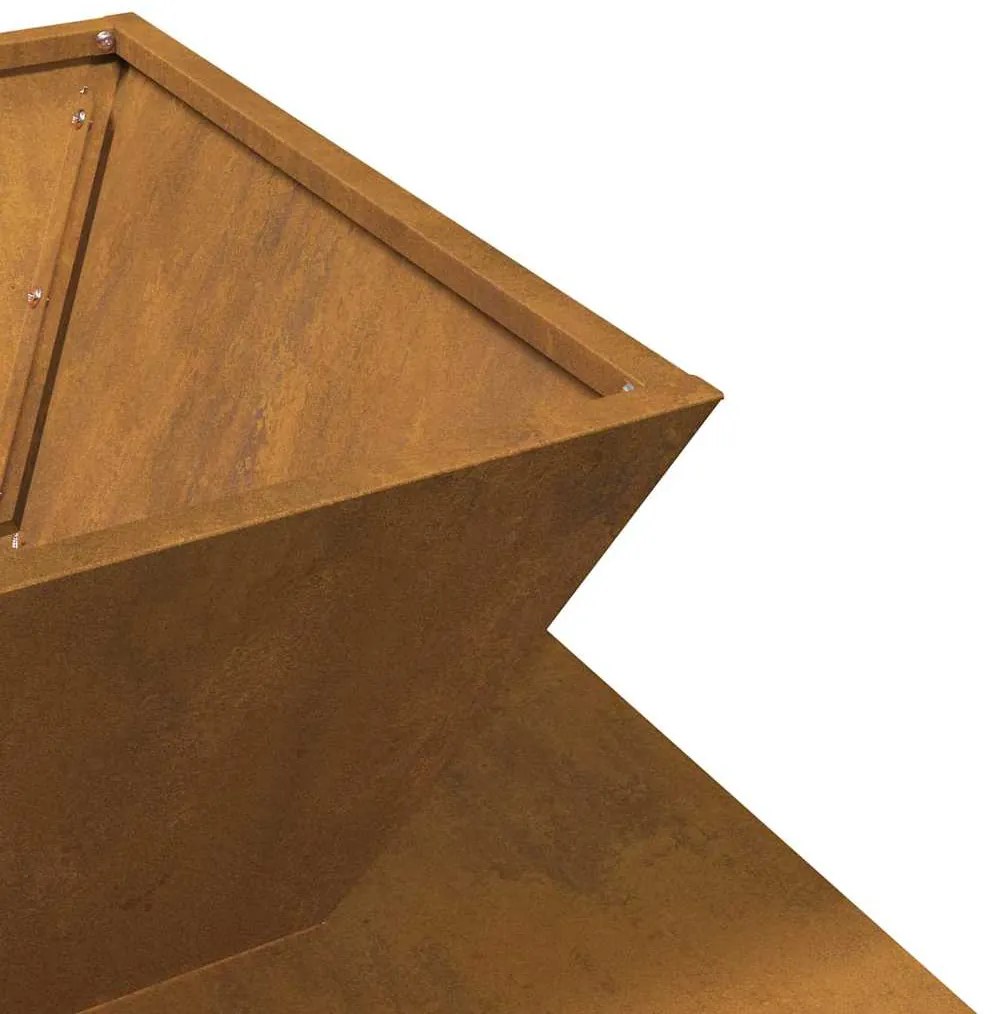 Fogo de Chão 50 x 50 x 40 cm Aço Corten