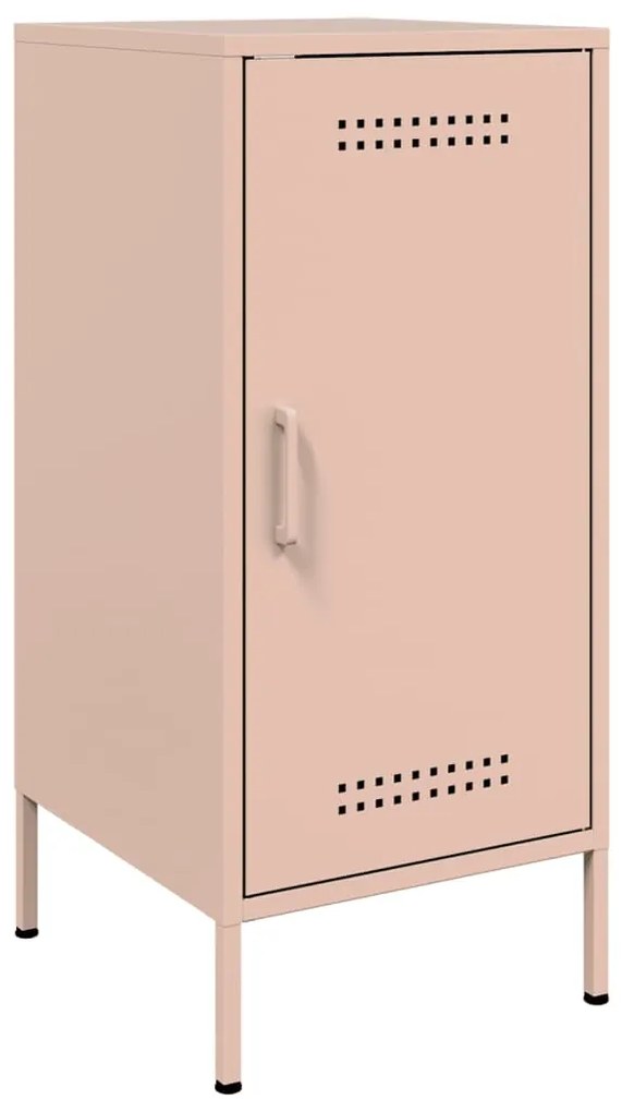 Aparadores 2 pcs 36x39x79 cm aço rosa