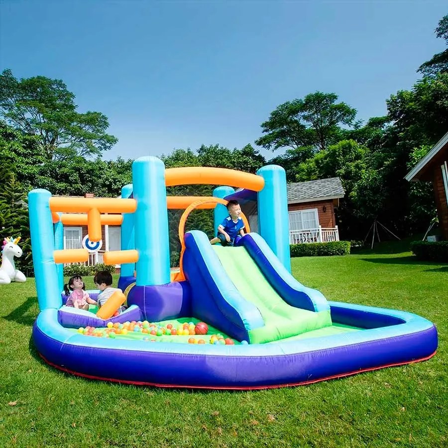 Castelo insuflável para crianças Mountain Multicolorido (inclui ventilador)