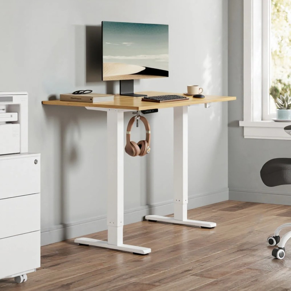 Estrutura, pernas secretária elétrica sem tampo 59,6 x (90-140) x (72-120) cm Branco 