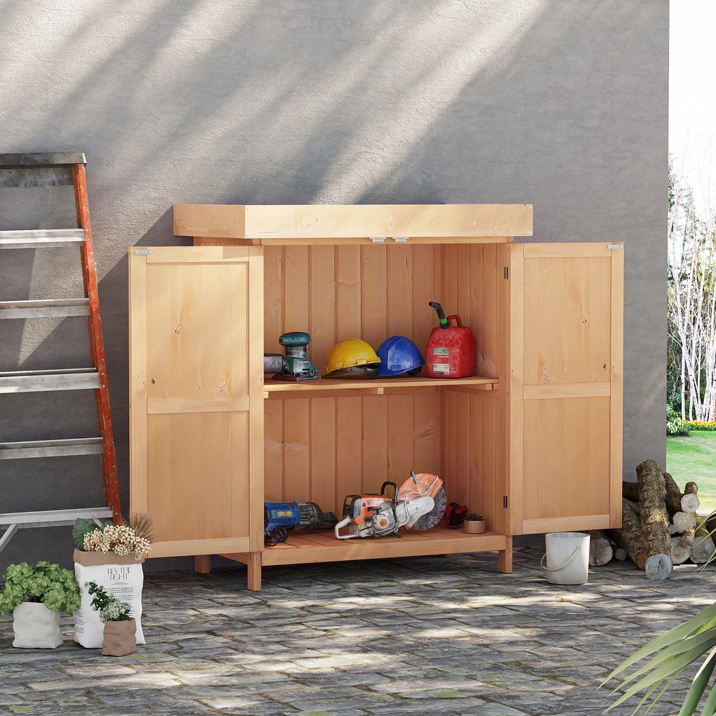 Armário de Jardim de Madeira 74x43x88 cm Armário de Exterior para Arma