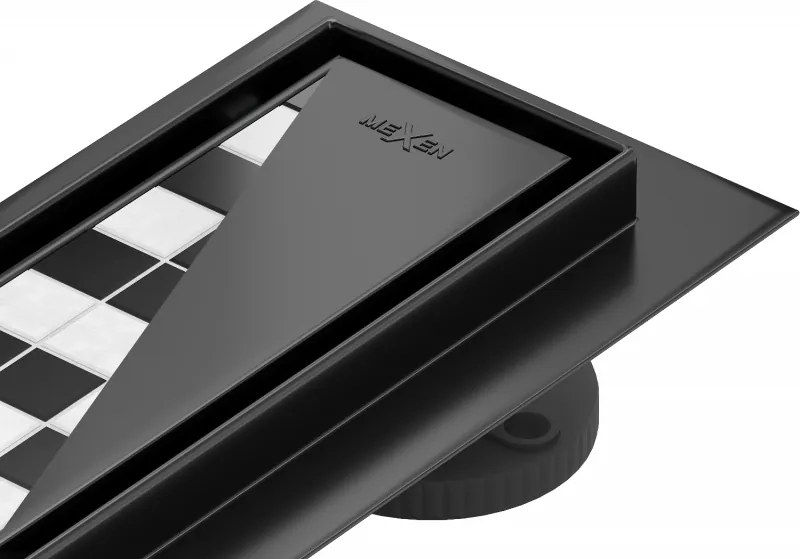 Mexen Flat M13 ralo de duche linear 2 em 1 150 cm, preto - 1710150