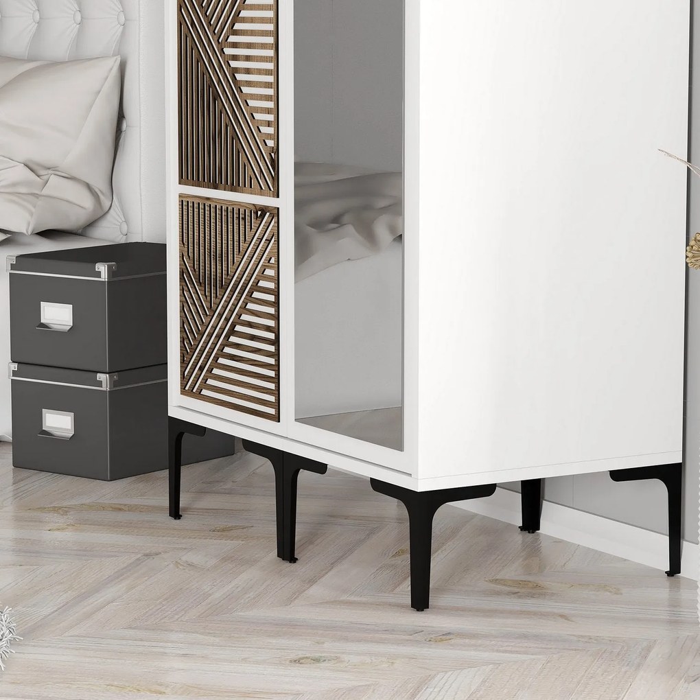 Roupeiro Kumsal PR – Branco – 80 cm x 47,5 cm x 201,4 cm