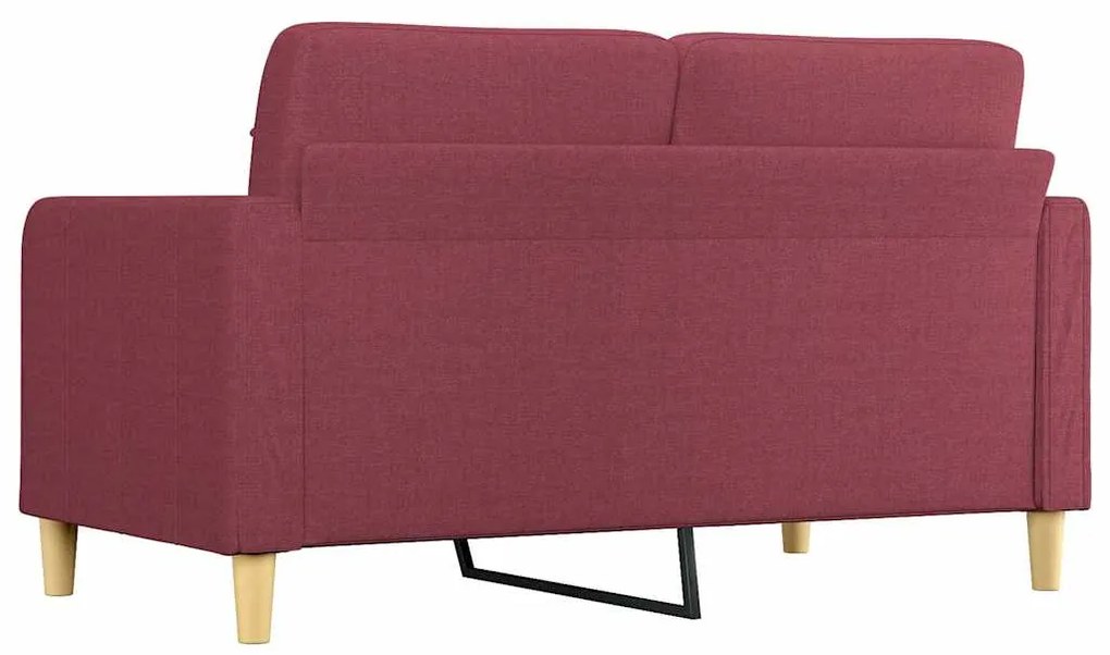 Sofá de 2 lugares tecido 140 cm vermelho tinto