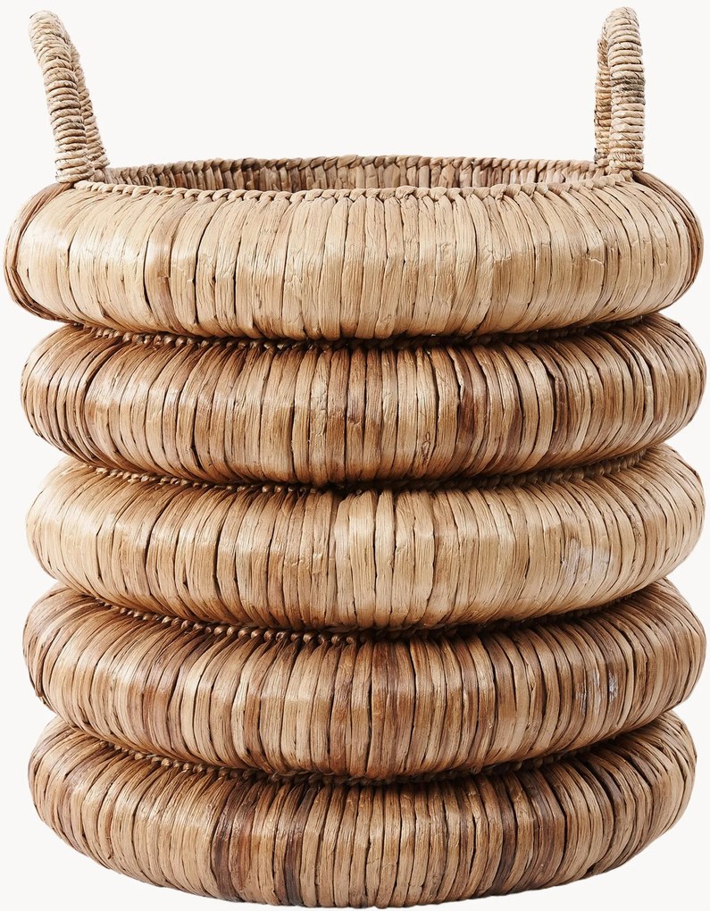 Cesto em jacinto-de-água artesanal Chunky