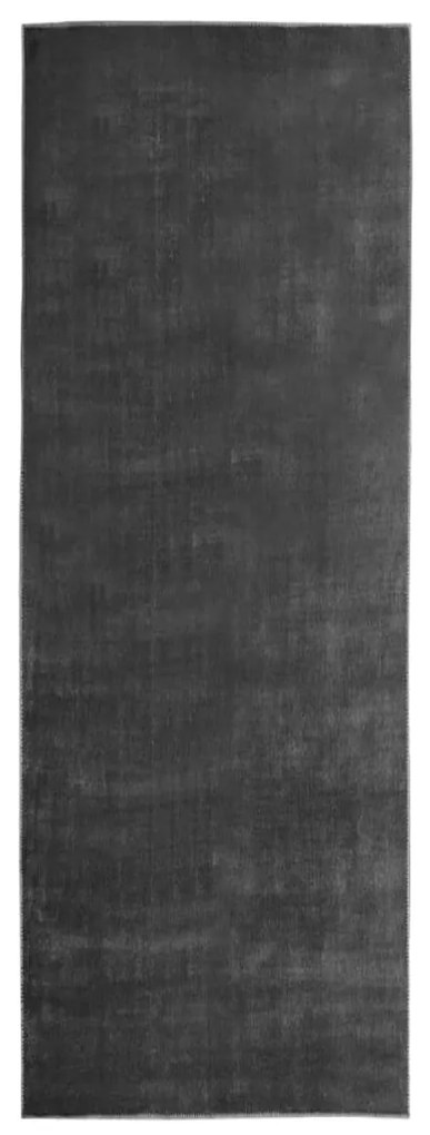 vidaXL Tapete/passadeira lavável poliéster 80x300 cm antracite