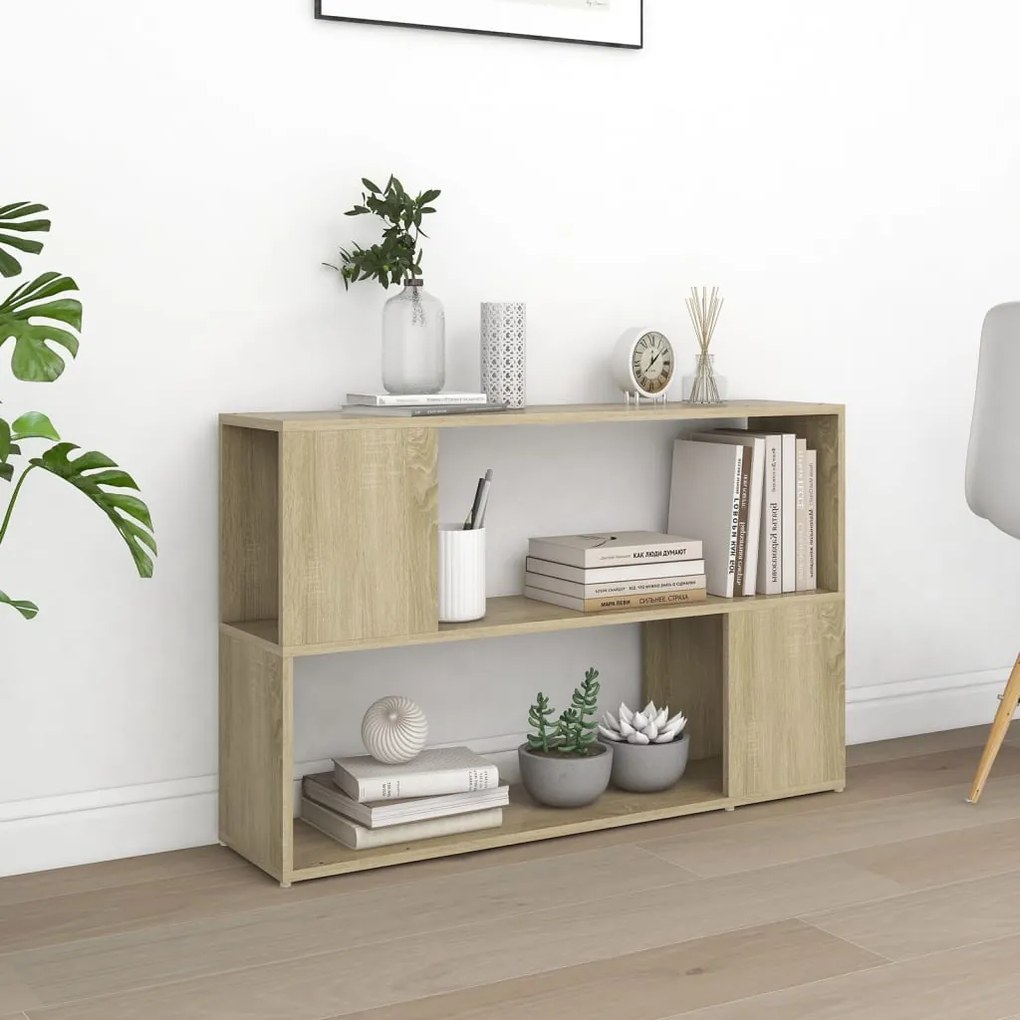 vidaXL Estante 100x24x63 cm derivados de madeira cor carvalho sonoma