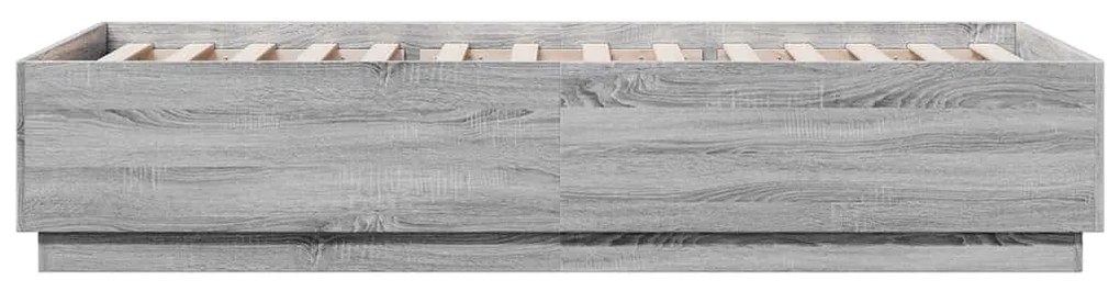 Estrutura cama 100x200 cm derivados de madeira cinzento sonoma
