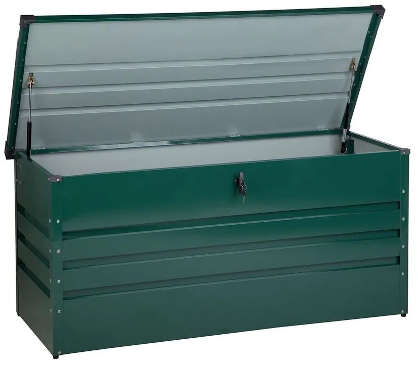 Caixa de arrumação em aço verde escuro 132 x 62 cm CEBROSA Beliani