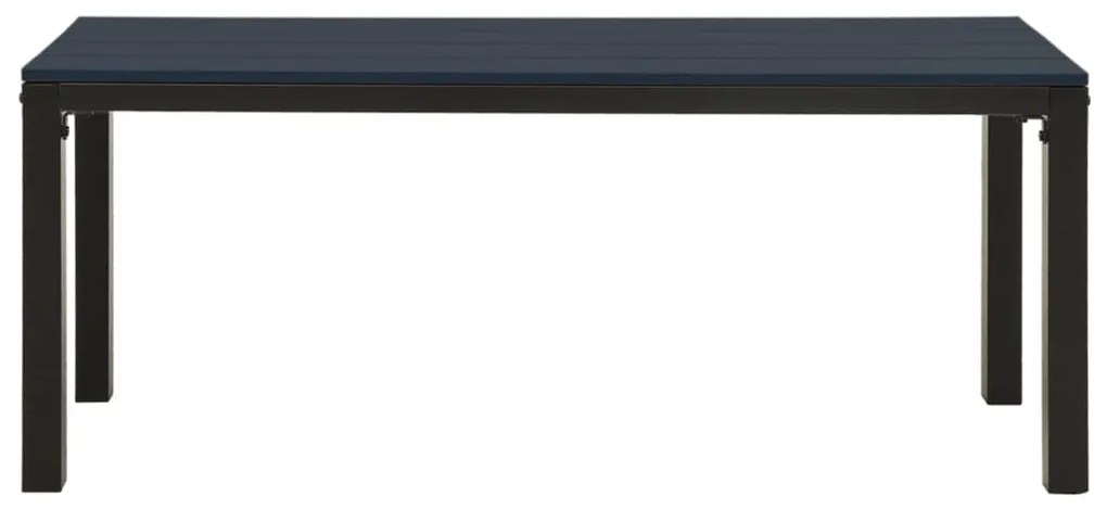 Banco de jardim 110 cm aço e WPC preto