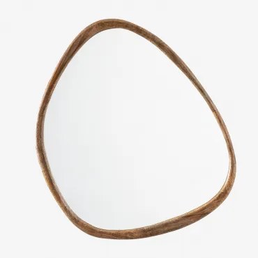 Espelho De Parede Irregular 85x70 Cm Em Madeira De Manga Dilian Madeira De Manga - Sklum