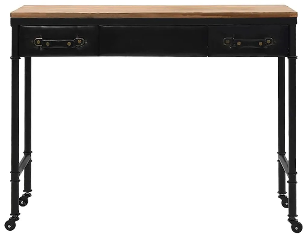 Mesa consola em MDF e madeira de abeto 100x33,5x80 cm