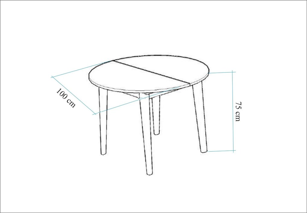 Conjunto de Mesa de Jantar Extensível e Cadeiras Vina – Nogueira e Ant